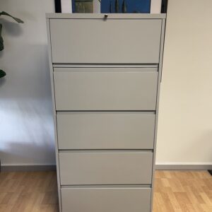Haywart, 5-Drawer, Lateral File, 30"Wx63"H, Grey