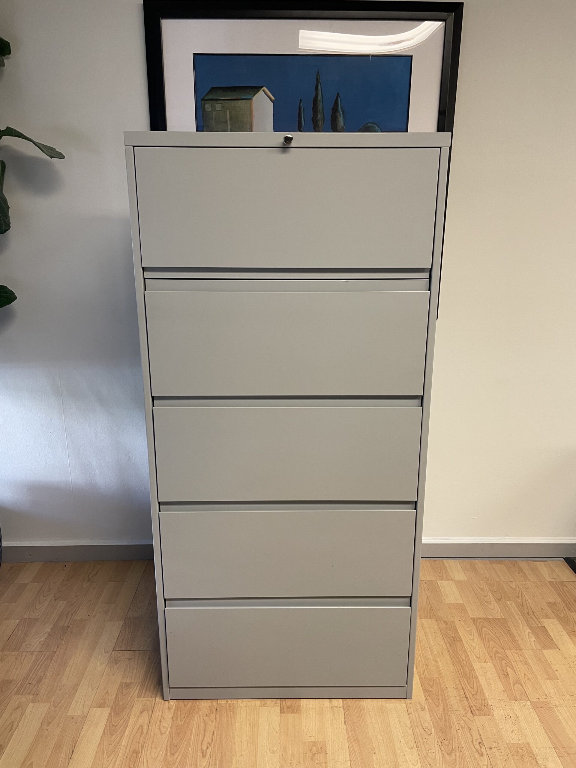 Haywart, 5-Drawer, Lateral File, 30"Wx63"H, Grey