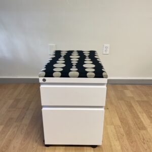 Knoll, Mobile Pedestal W/ Cushion, 2-Drawers, White