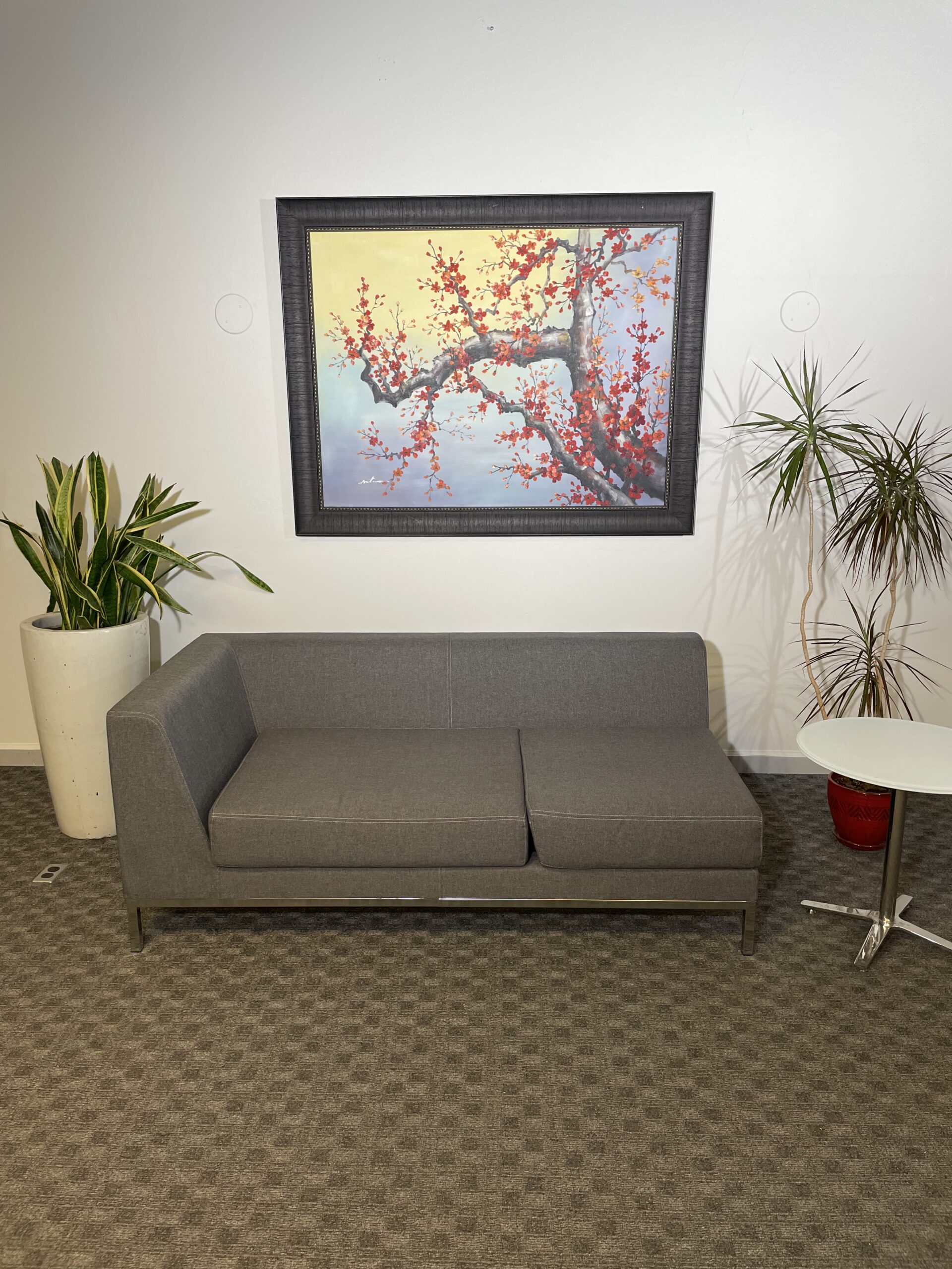 Allermuir, 3-Seat Sofa, Grey Blue Fabric