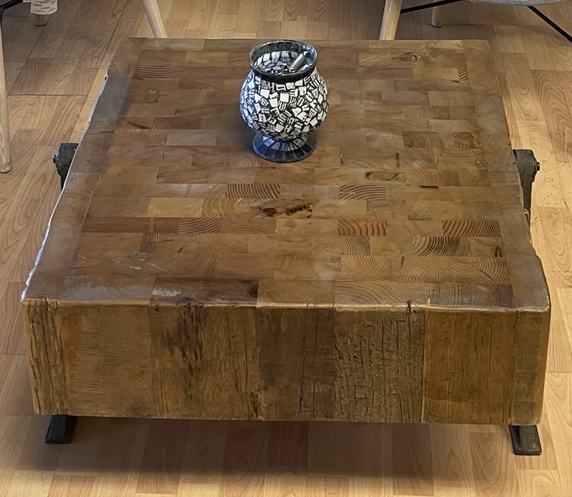 Restoration Hardware Reclaimed Russian Pine Industrial Coffee Table