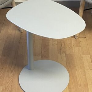 Blu Dot, Swole Accent Table, White with Silver Stand