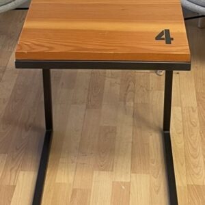 World Market, Side Table, Wood Top with Metal Frame