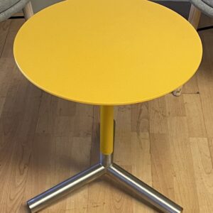Blu Dot, Sprout Side Table, Yellow with Silver