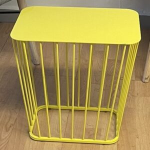 Outdoor Coffee Table, Yellow Metal