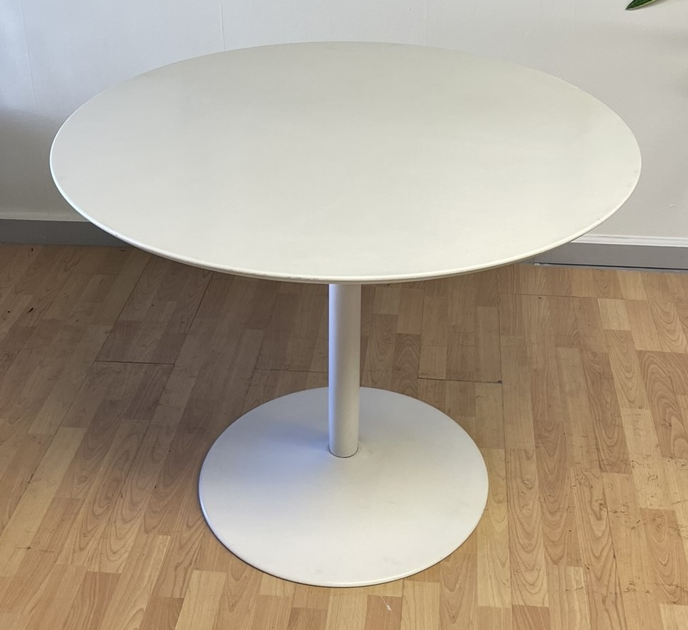 CB2, Round Table, 39"Dx 30"H, White