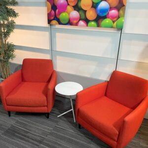 CB2, Parlour Chair, Blood Orange